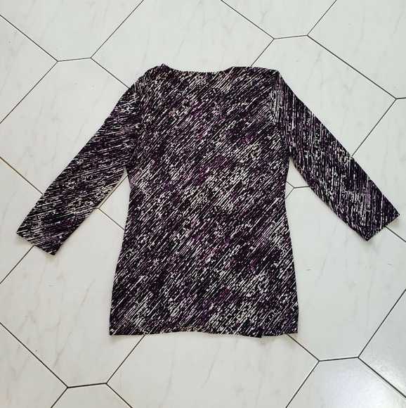 Yvos Purple Swirl Top Size Small - Picture 2 of 4